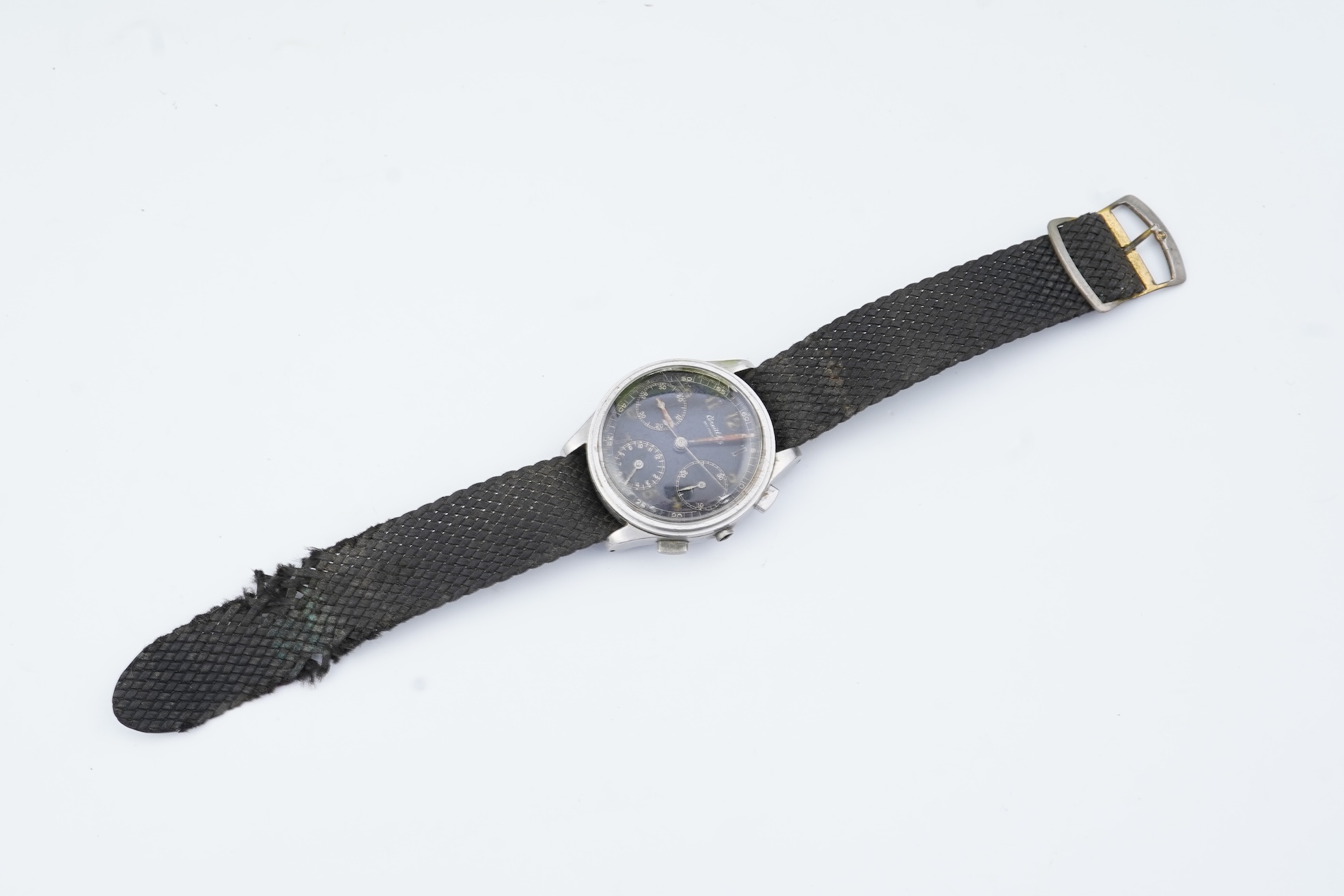 A gentleman's 1950s? steel Breitling Anti-Magnetic chronograph manual wind wrist watch